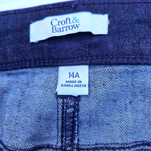 Croft & Barrow capri mid rise denim jeans women's size 14A classic stretch NWT - Picture 6 of 15
